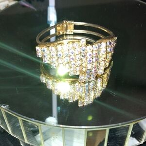 Dazzling Gold and Silver Crystal Bracelet